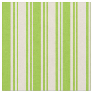 Bisque und grüne Streifenmuster Stoff