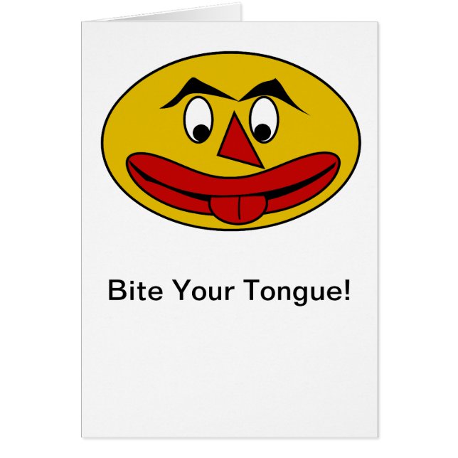 Biss deine zunge Funny Yellow Face (Vorne)