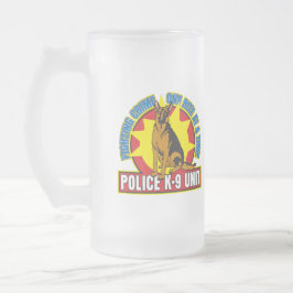 Biss des Schäferhund-K9 Mattglas Bierglas
