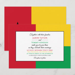 Bissau-guineische Flagge, Guinea-Bissau-Hochzeit Einladung