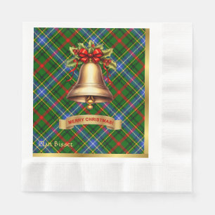 Bisset Personalisiert Tartan Christmas Serviette