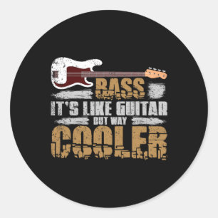 Bist B Guitar Player Geschenk B Gitarre Runder Aufkleber