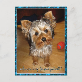 Bist du bereit für Fußball? Postkarte