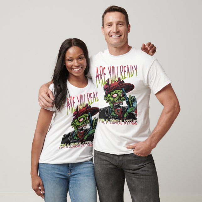 Bist du bereit | Lustige Zombie-Paar-Shirts T-Shirt (Unisex)