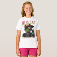 Bist du bereit | Lustiges Zombie-Angriff-Shirt für