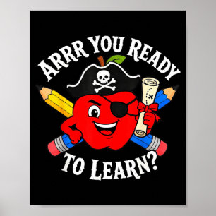 Bist du bereit, Pirat zurück zur Schule zu lernen Poster