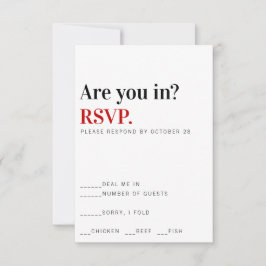 Bist du da? Vegas Wedding Response Card RSVP Karte
