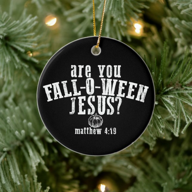 Bist du das Christliche Halloween-Fest? Keramik Ornament (Baum)