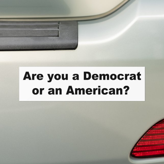 Bist du Demokrat oder Amerikaner? Autoaufkleber (Auf Auto)