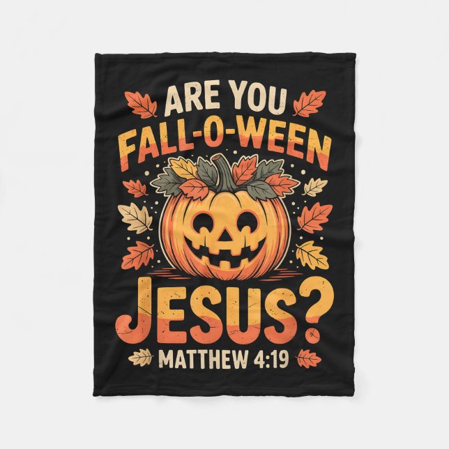 Bist du ein Fall-o-ween-Jesus-Christlicher-Hallowe Fleecedecke (Vorderseite)