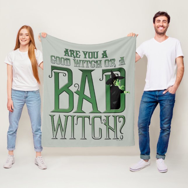 Bist du eine gute Hexe oder eine schlechte Hexe? Fleecedecke (Beispiel)