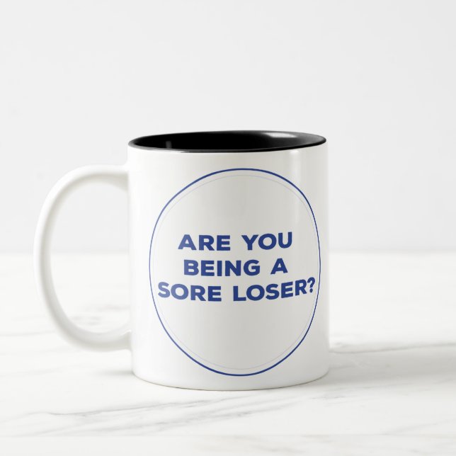 Bist du etwas lästiger? zweifarbige tasse (Links)