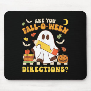 Bist du Fall-o-ween Anweisungen Halloween Lehrer T Mousepad