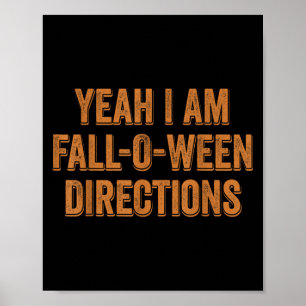 Bist du Fall-o-ween-Anweisungen Retro Lustige Frag Poster