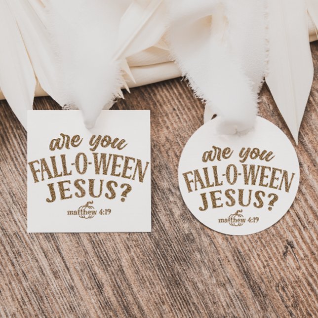 Bist du FALL-O-WEEN Jesus? Christlich Halloween Geschenkanhänger (Von Creator hochgeladen)