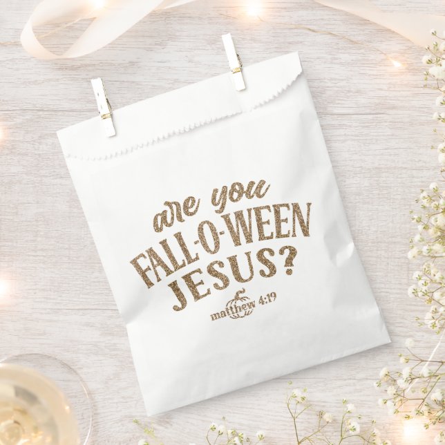 Bist du FALL-O-WEEN Jesus? Christlich Halloween Geschenktütchen (Ausgeschnitten)