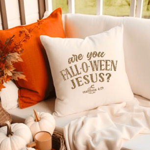 Bist du FALL-O-WEEN Jesus? Christlich Halloween Kissen