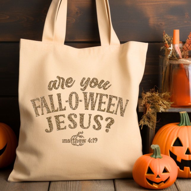 Bist du FALL-O-WEEN Jesus? Christlich Halloween Tragetasche (Von Creator hochgeladen)
