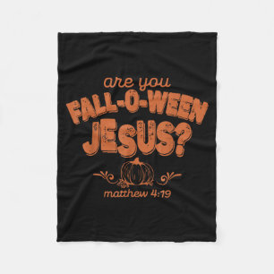 Bist du Fall-o-ween Jesus fällt Halloween Christli Fleecedecke