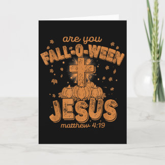 Bist du Fall-o-ween Jesus, lustige christliche Bib Karte