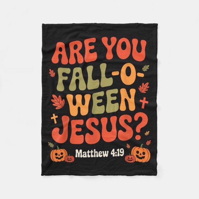 Bist du Fall O Ween Jesus lustiger christlicher He Fleecedecke (Vorderseite)