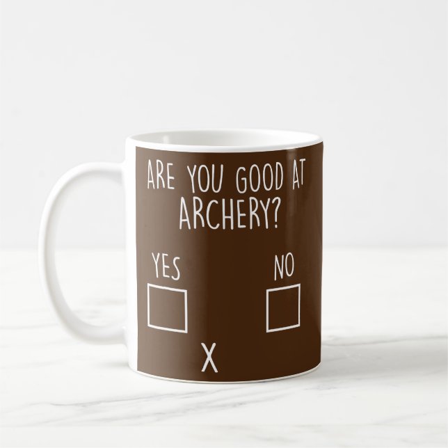 Bist du gut im Bogenschießen Archer? Kaffeetasse (Links)