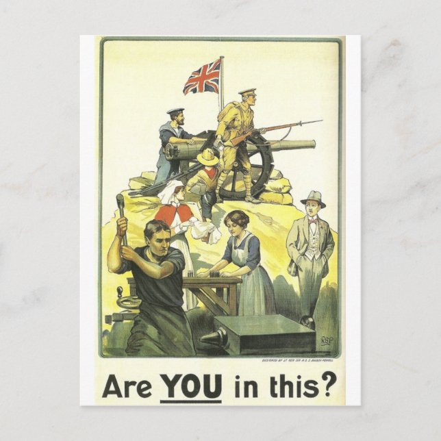 "Bist du in diesem?", 1915, Kaiserliches Kriegsmus Postkarte (Vorderseite)