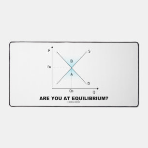 Bist du in Equilibrium? Kurve der Nachfrage nach A Schreibtischunterlage