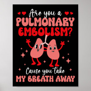 Bist du Lungenembolie Atem Lunge Liebe Valent Poster