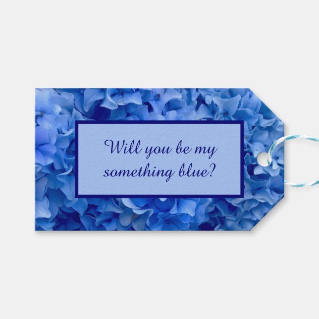 Bist du mein blaues? Wasserküste Geschenkanhänger (Vorderseite (Horizontal))