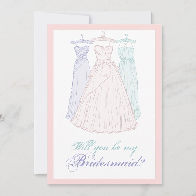 Bist du meine Bridesmaid? Einladung (Vorderseite)