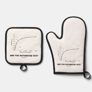 Bist du schon gesättigt? Chemie Humor Ofenhandschuh & Topflappen-Set