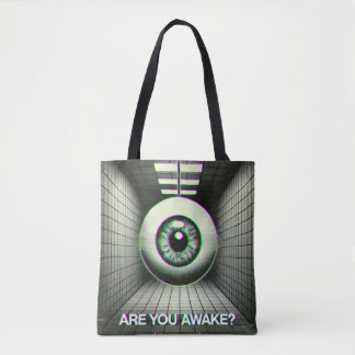 👁️ "Bist du wach?" Weirdcore Tote 👁️ Tasche