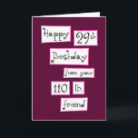 Bist du wieder 29? Fun Add-a-Name Geburtstagsgrüße Karte<br><div class="desc">Wir können träumen,  nicht wahr? Sehen Sie mehr lustige Karten auf Zigglets hier bei Zazzle zu personalisieren. Es gibt einen direkten Link unten.</div>