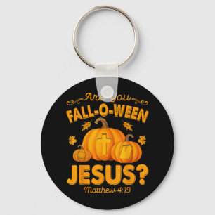 Bist du zwischen Jesus Christlichen Kürbishallow? Schlüsselanhänger