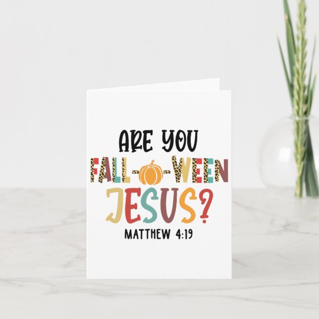 Bist du zwischen Jesus Funny Pumpkin Christlich? Karte (Vorderseite)