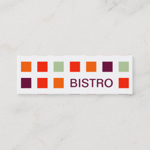 BISTRO (Mod-Quadrate) Mini Visitenkarte