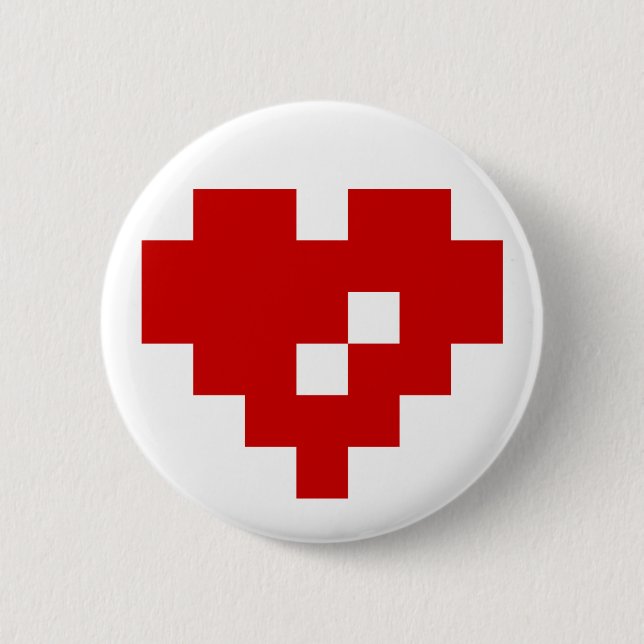 Bit-Liebe des Pixel-Herz-8 Button (Vorderseite)