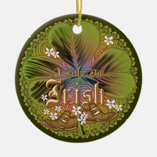 Bit O irisch Keramik Ornament (Vorne)