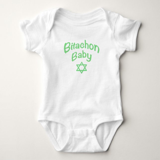 Bitachon Baby Green Bodysuit Strampler (Vorderseite)