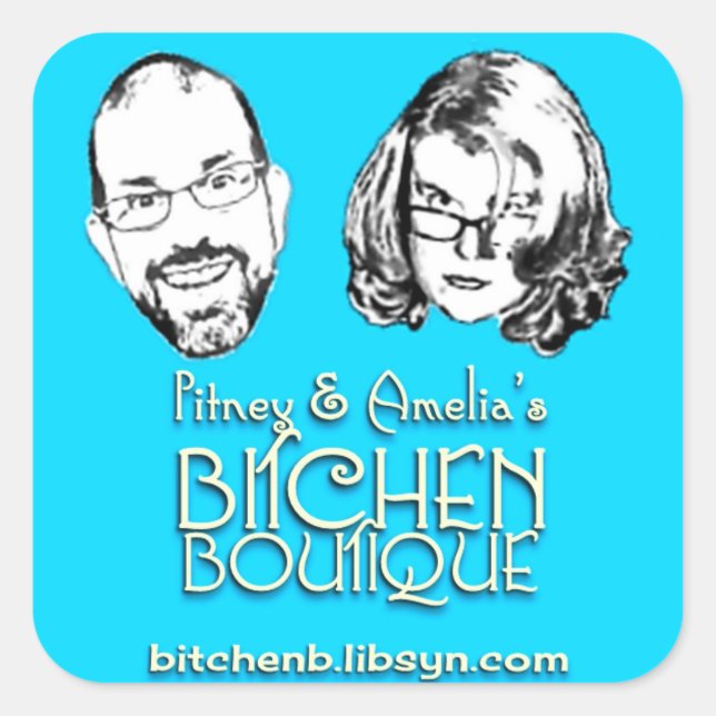 Bitchen Boutique Logo Stickers Carré (6) (Devant)