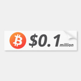 Bitcoin $ 0,1 Mio. (100 Mio. $) eine Million Autoaufkleber