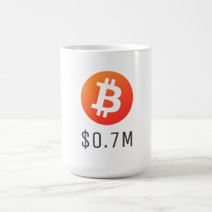 Bitcoin $ 0,7 Mio. (700 Mio. $) eine Million Verwandlungstasse
