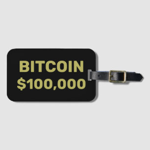 Bitcoin 100000 Feier Gepäckanhänger