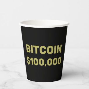 Bitcoin 100000 Feier Pappbecher