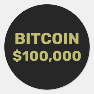 Bitcoin 100000 Feier Runder Aufkleber