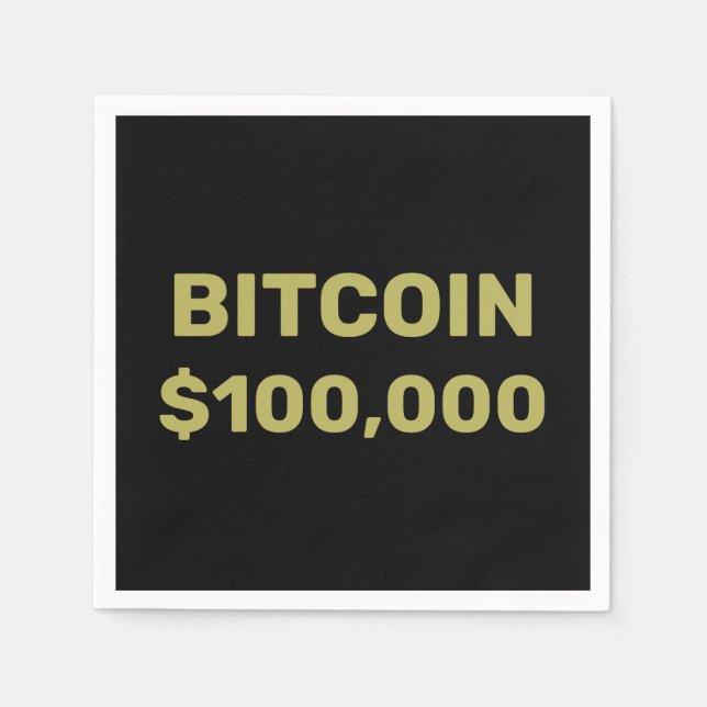 Bitcoin 100000 Feier Serviette (Vorderseite)