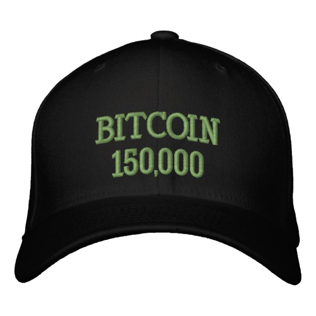 Bitcoin 150000 Celebration Bestickte Baseballkappe (Vorderseite)