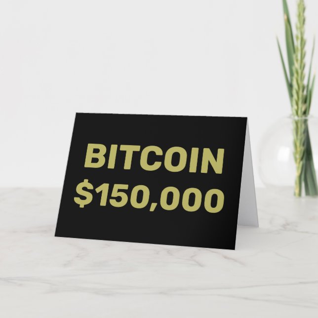 Bitcoin 150000 Celebration Karte (Vorderseite)