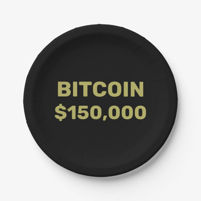 Bitcoin 150000 Celebration Pappteller (Vorderseite)